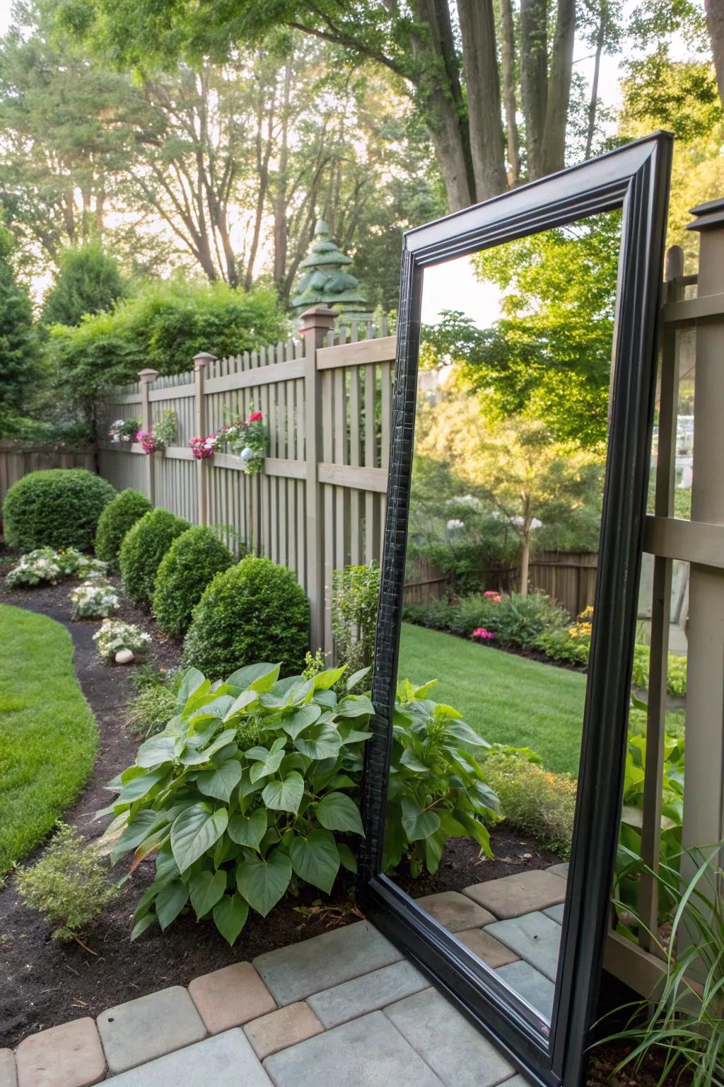 Amplify your greenery using tactical mirrors.