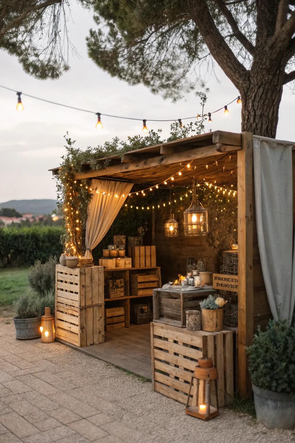 A welcoming outdoor Valentine's spot with unrefined beauty.