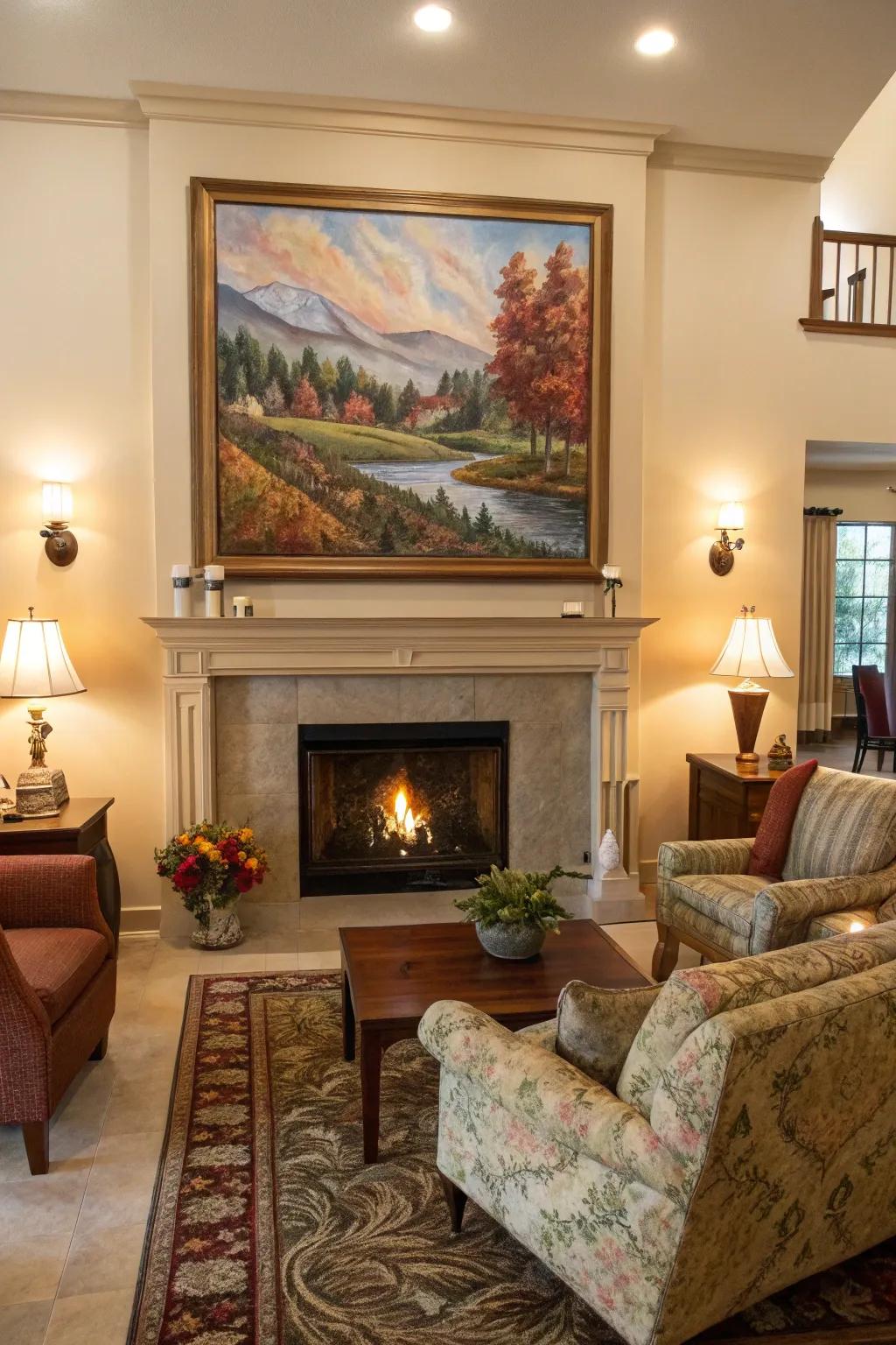 Art can become the centerpiece of your lounge.