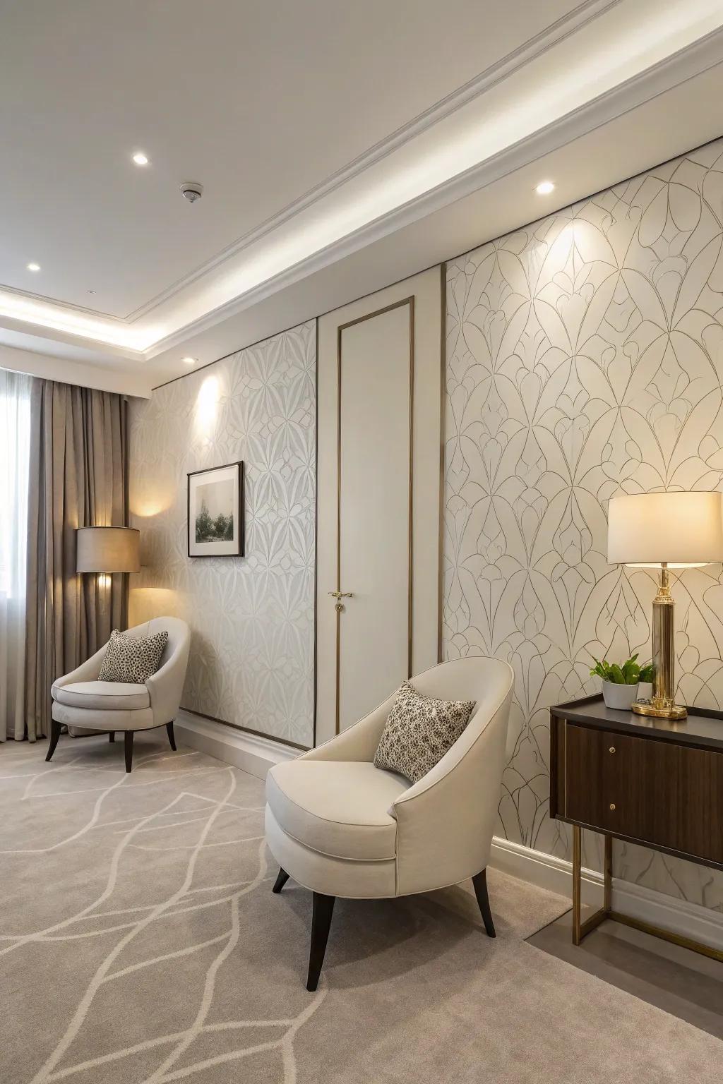 Minimalist designs creating a pristine and modern atmosphere.