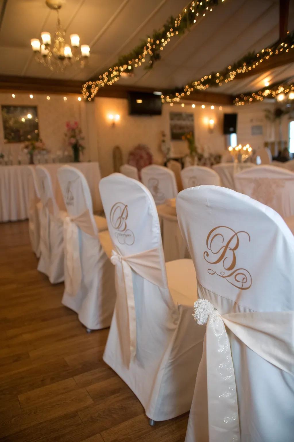Individualized seating dressings ensure your guests feel treasured.
