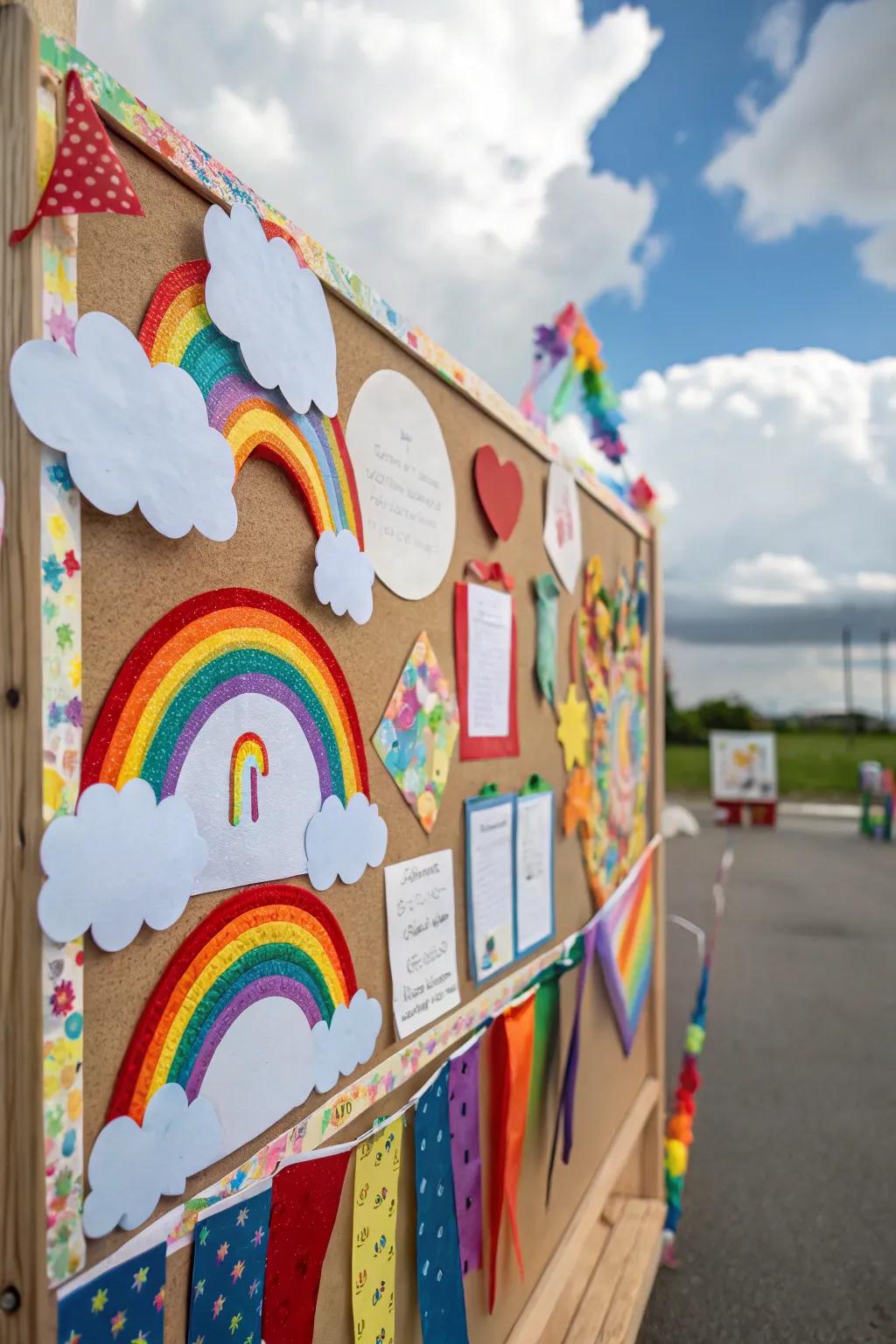 A rainbow-inspired board to kick off the school year on a happy, colorful note.
