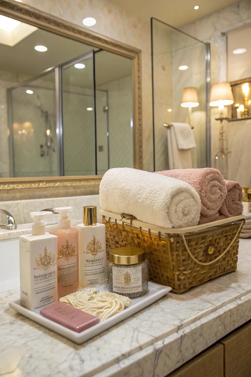 Spa essentials for unwinding.