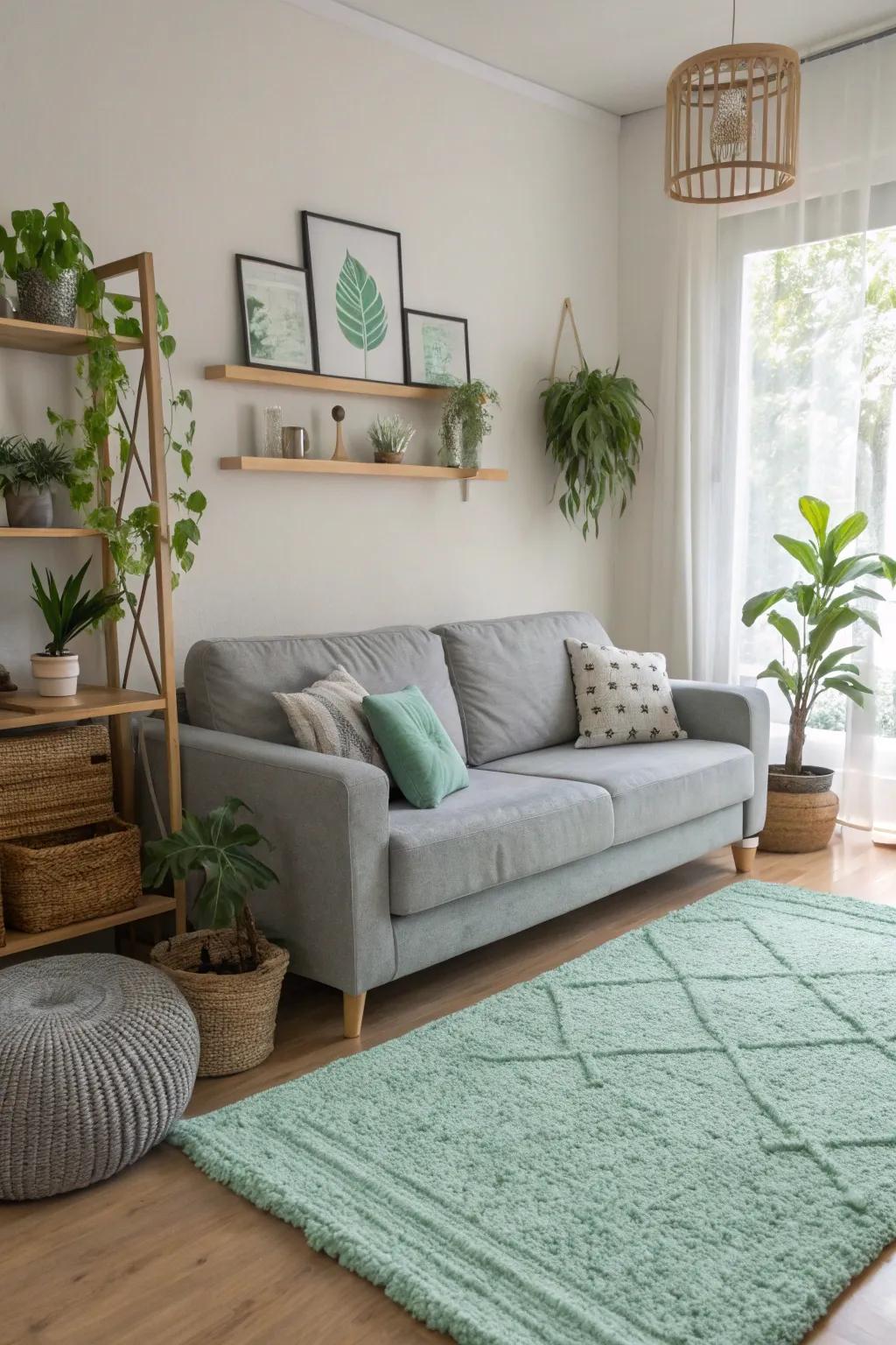 Spring green carpets deliver a revitalizing and welcoming sensation.