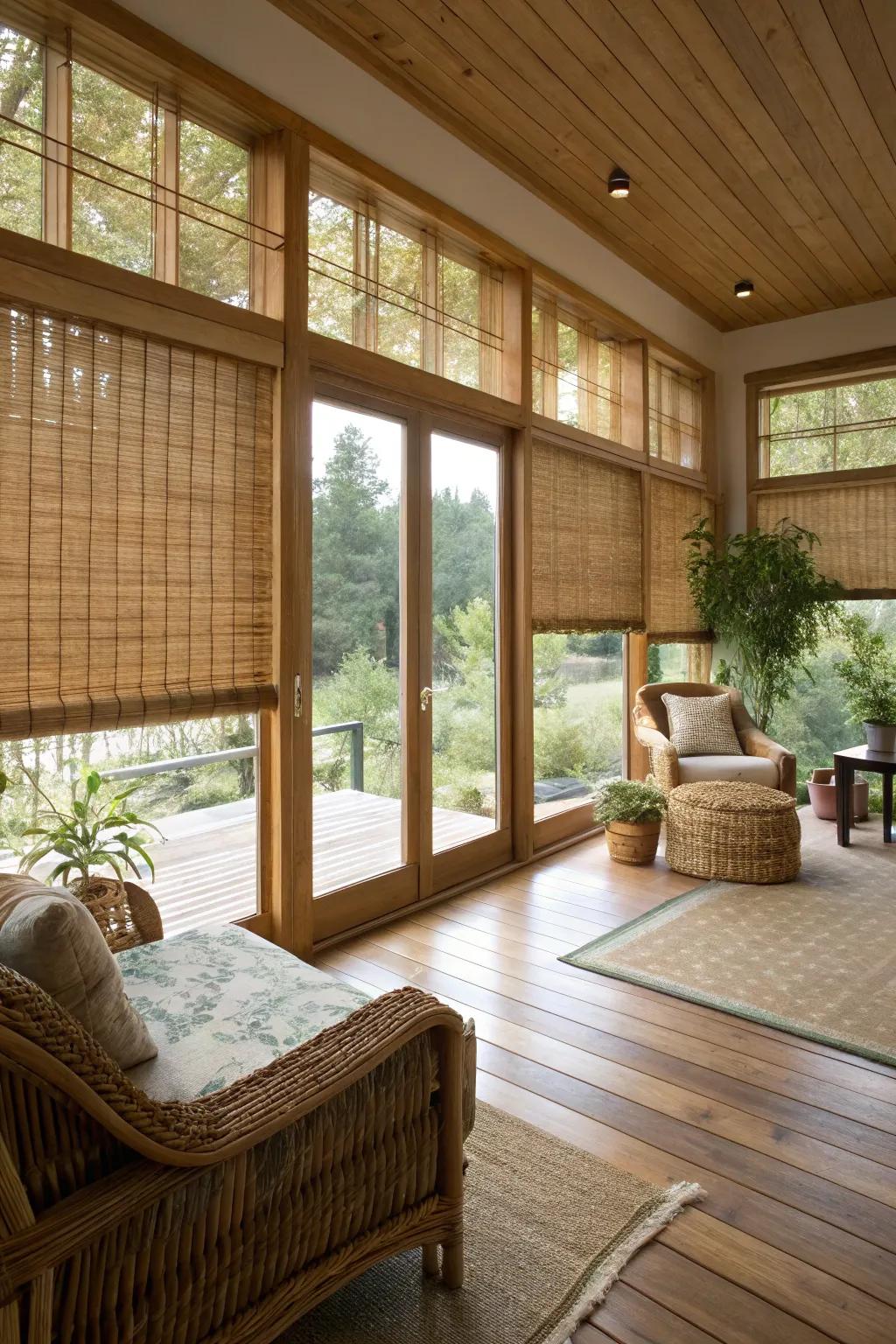 Bamboo shades bring all-natural warmth to any room.