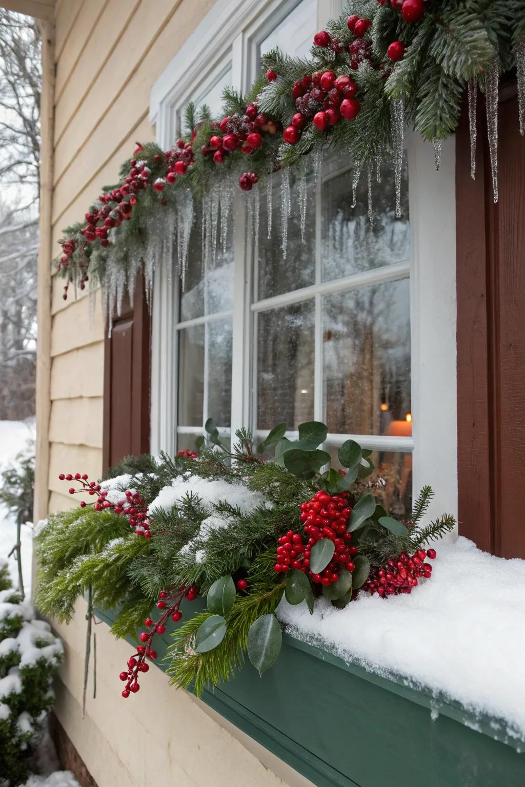 A classic color spectrum for a sophisticated winter exhibit.