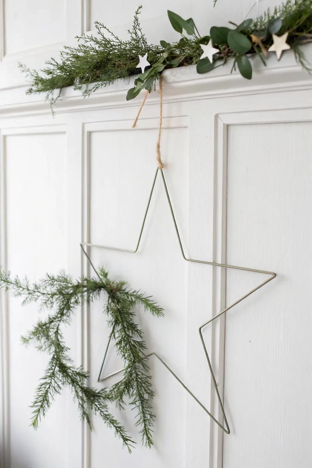 For understated elegance, a minimalist Scandinavian star garland.