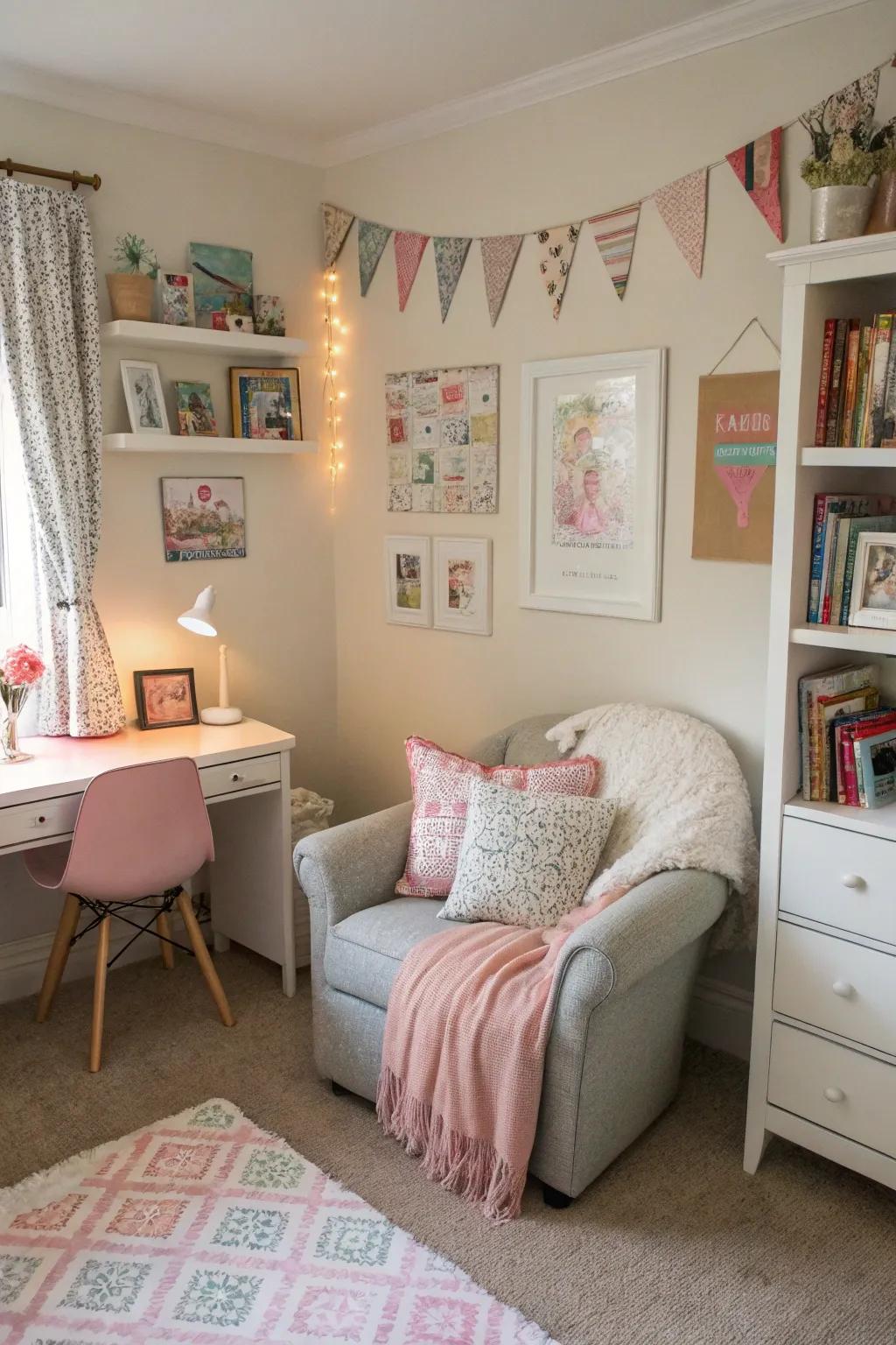 A study nook promotes concentration and inventiveness.