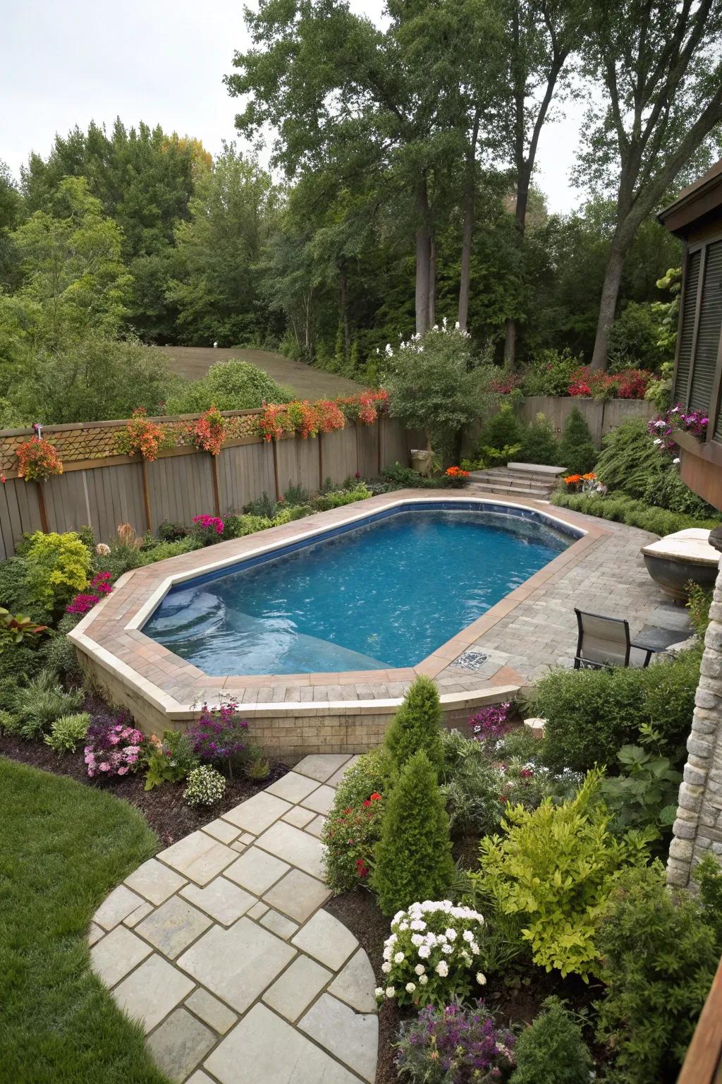 One-of-a-kind pool shapes make a dramatic declaration.
