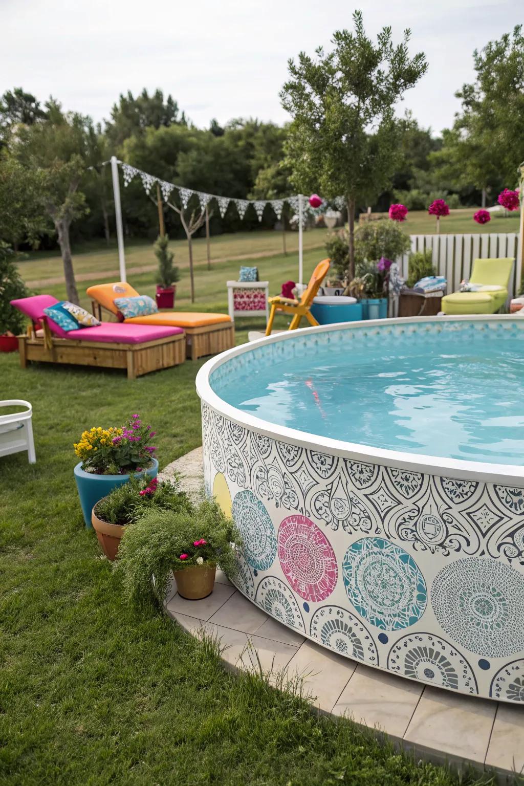 Voice your individuality with singular decorative patterns surrounding your pool.