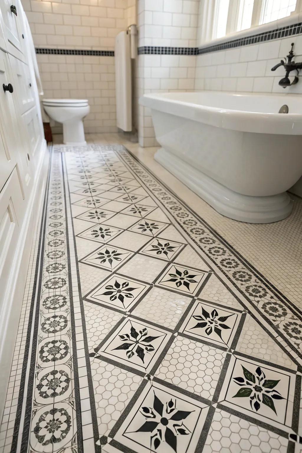 Small, colorful tiles bring retro nostalgia to your area.