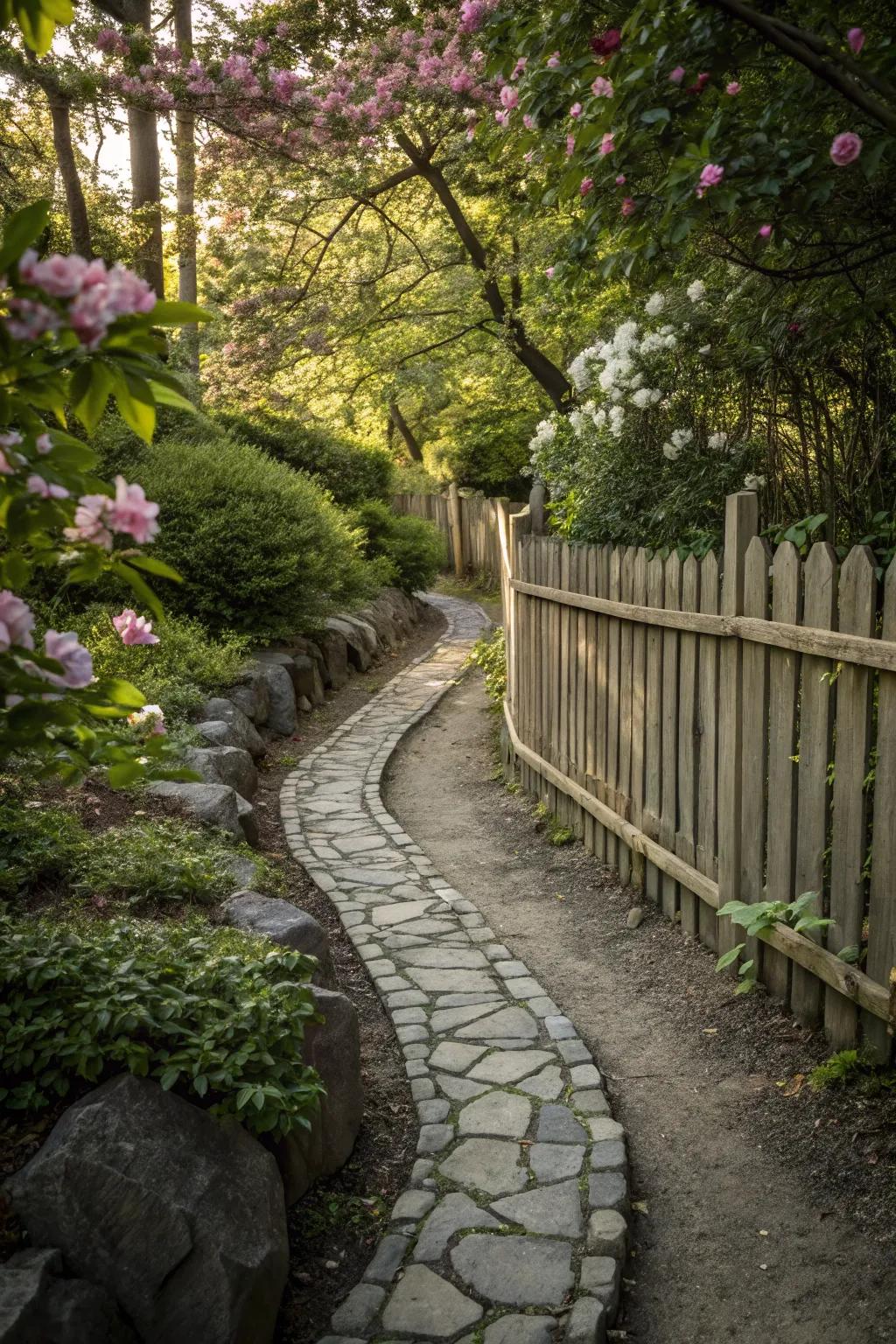 Stone trimming provides structure and style.