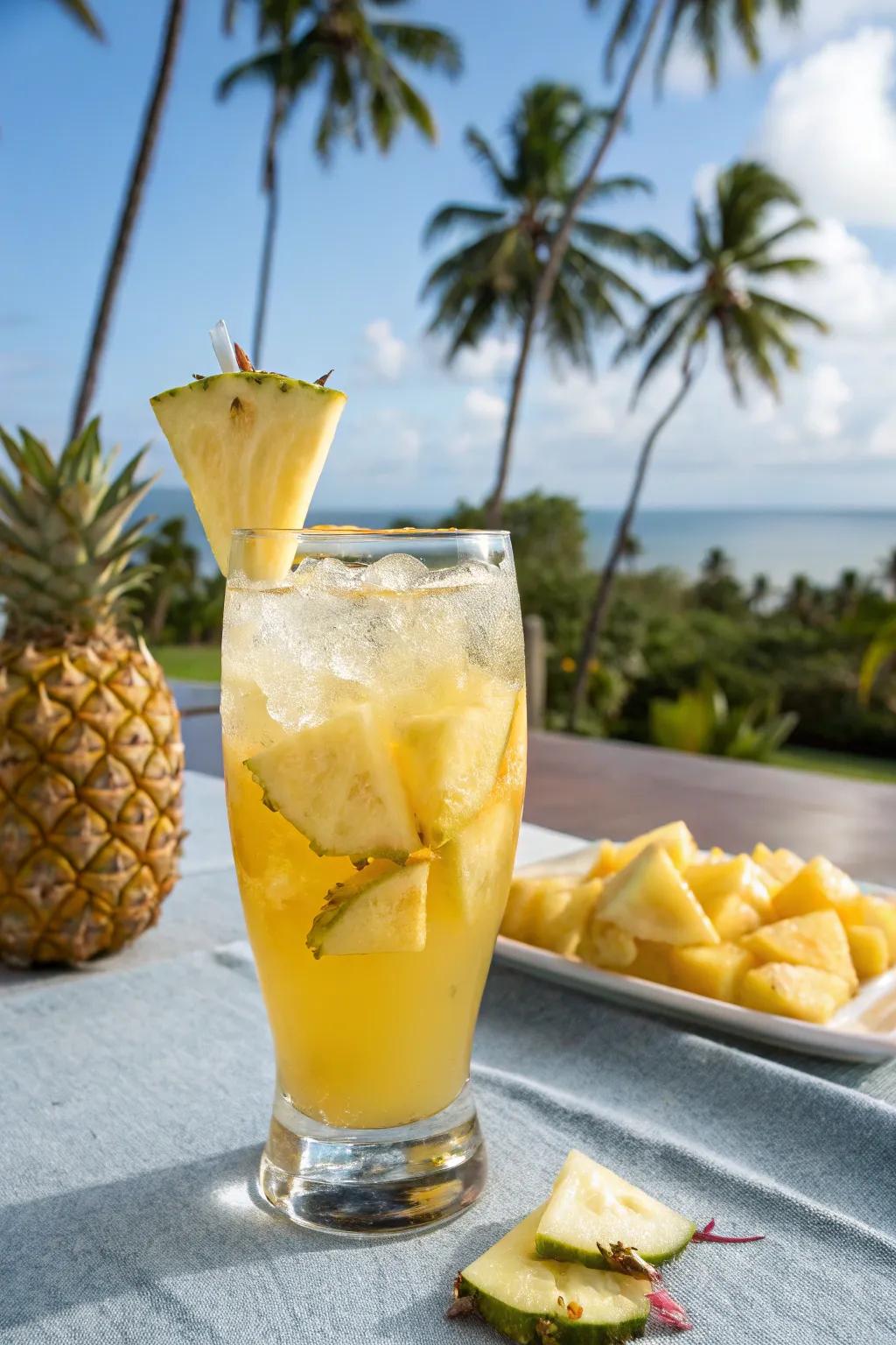 Isle Fruit adds a tropical vibe to apple cider punch.