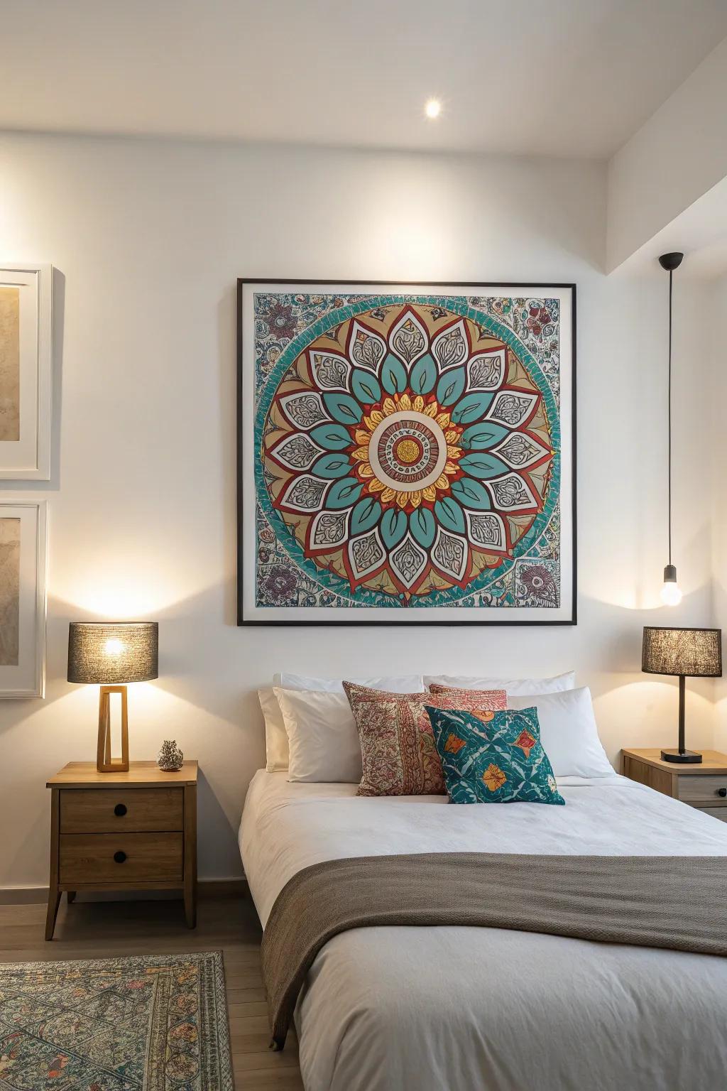 Balanced abstract artwork building a peaceful atmosphere.