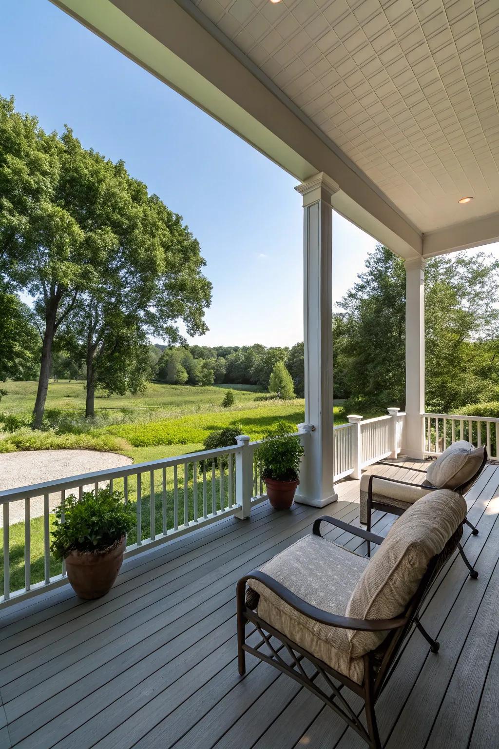 Adopt openness and spaciousness on your porch design.
