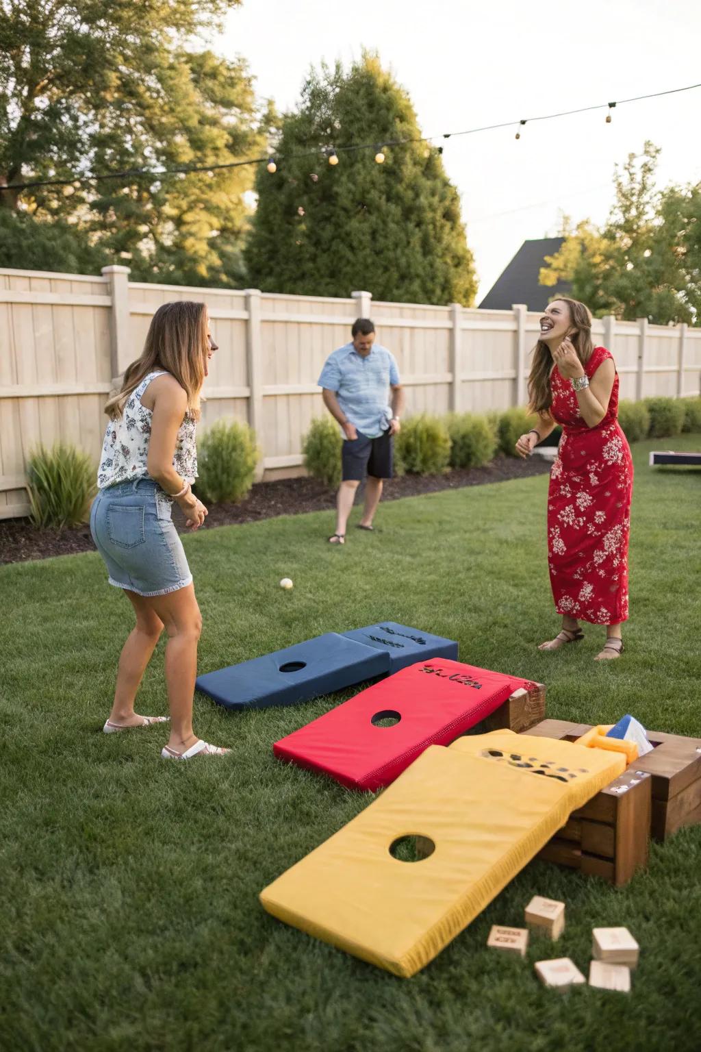 Lawn games offer fun and engagement for guests of all ages.