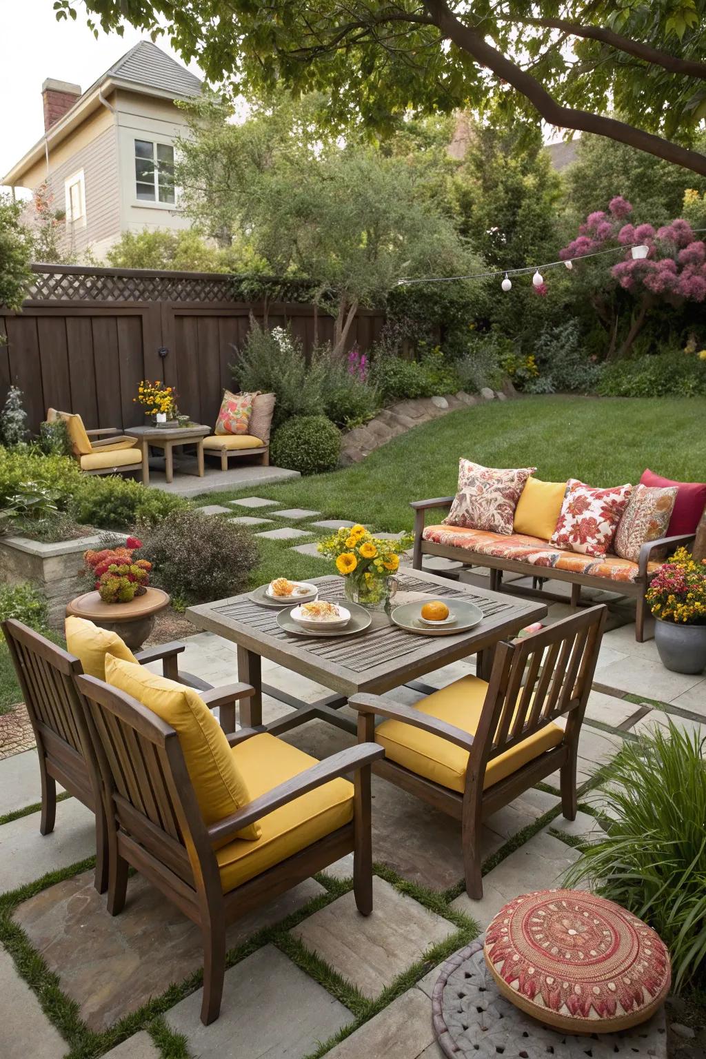 A variety of seating options develops a welcoming and engaging environment.