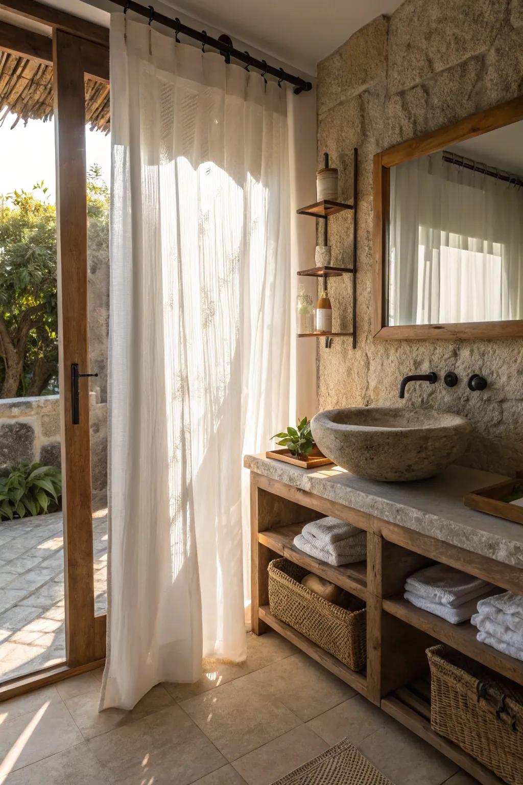 Let in the light: Sheer drapes enhance brightness and space.