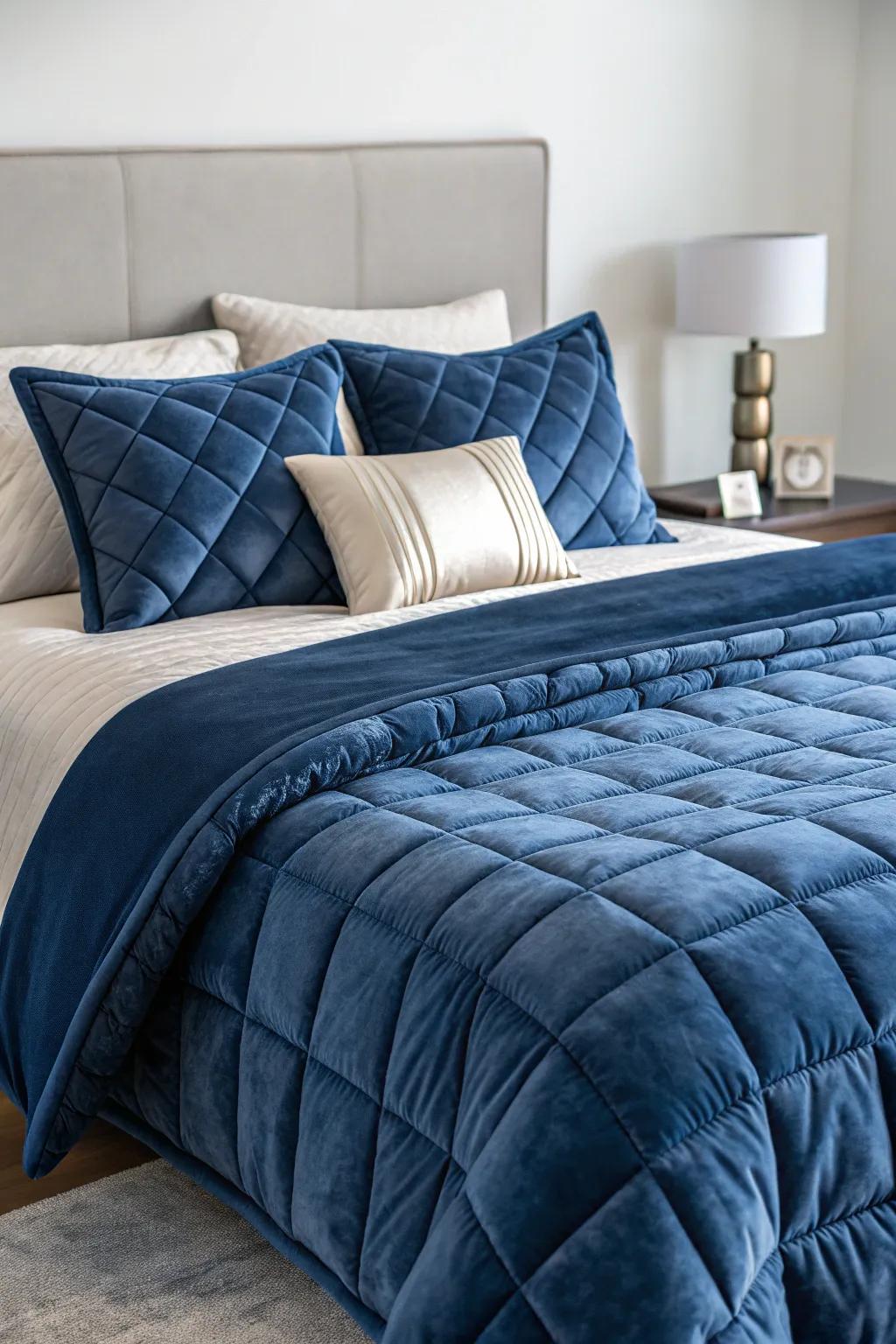 Inviting bedding changes a bedroom into a comfy retreat.