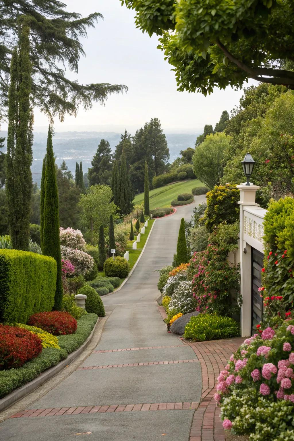 A path beautifully integrated with lavish greenery for enhanced curb allure.