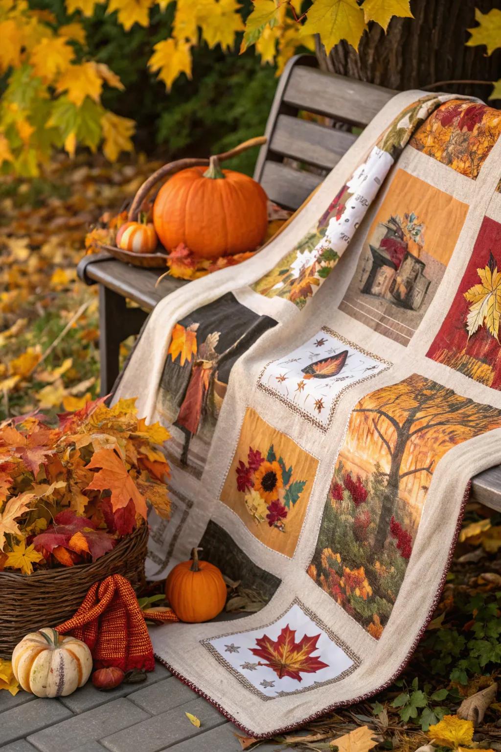 A seasonal favorites blanket adds a touch of festivity to any room.