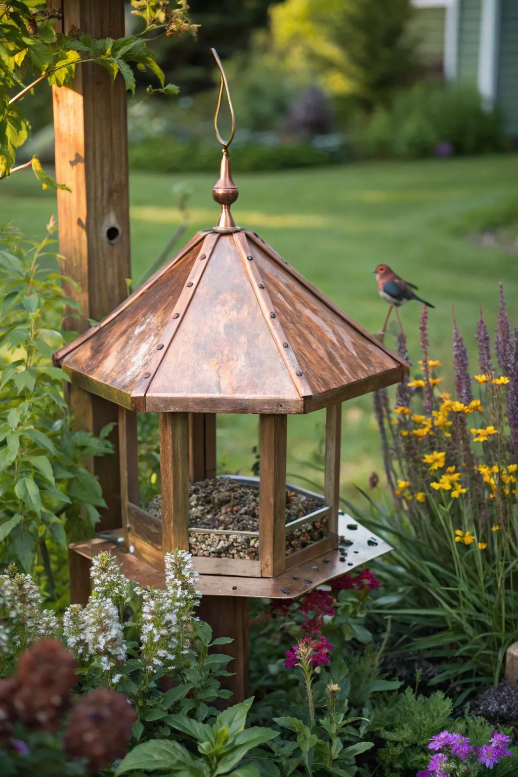 A copper topped station that combines style with durability.