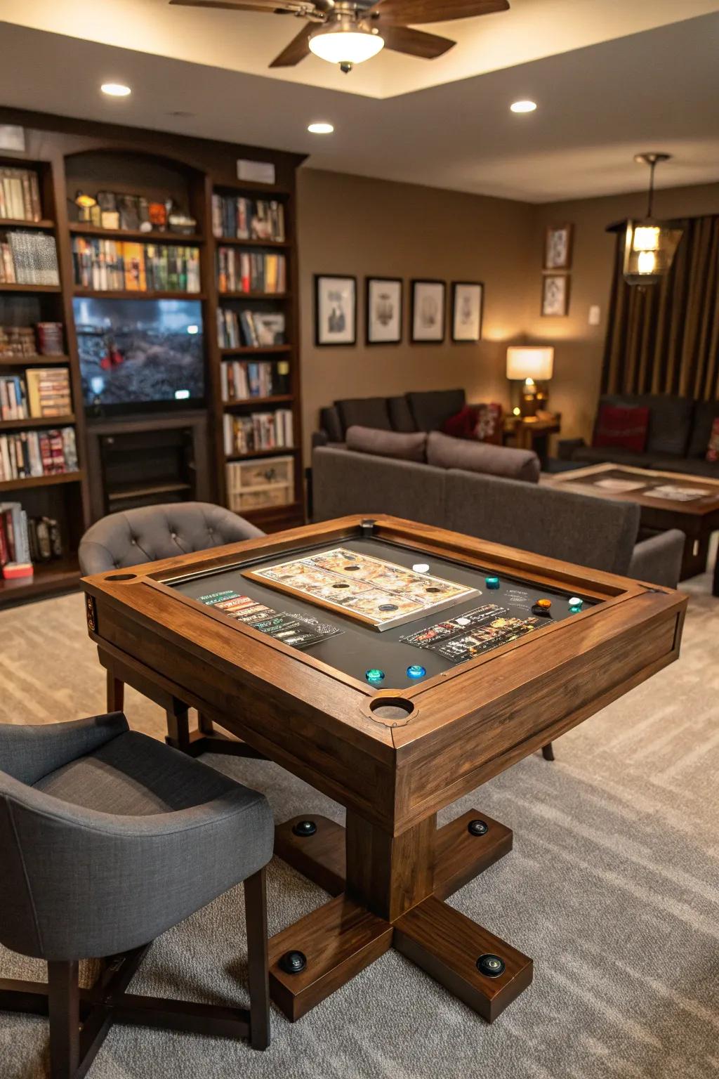 Custom-built features inject a personal attribute into your game room.