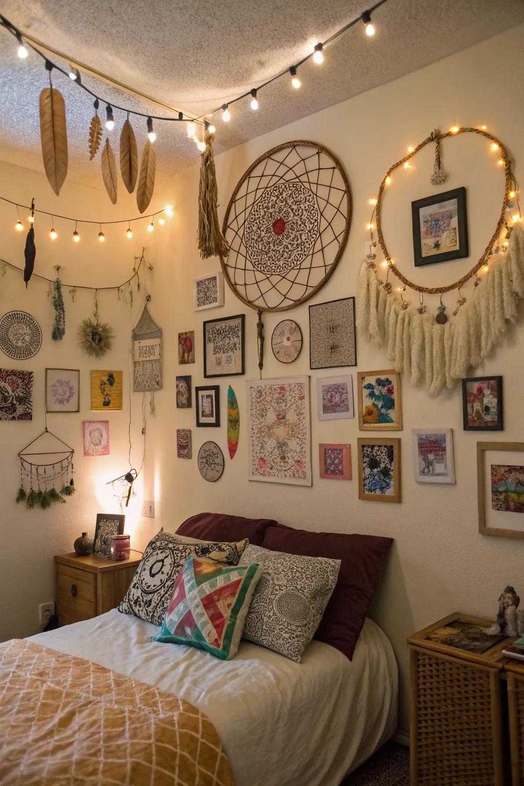 Customized design pieces make a bohemian room truly special.
