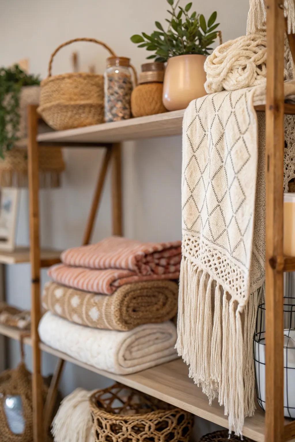 Delicate weaves create comfort and coziness.