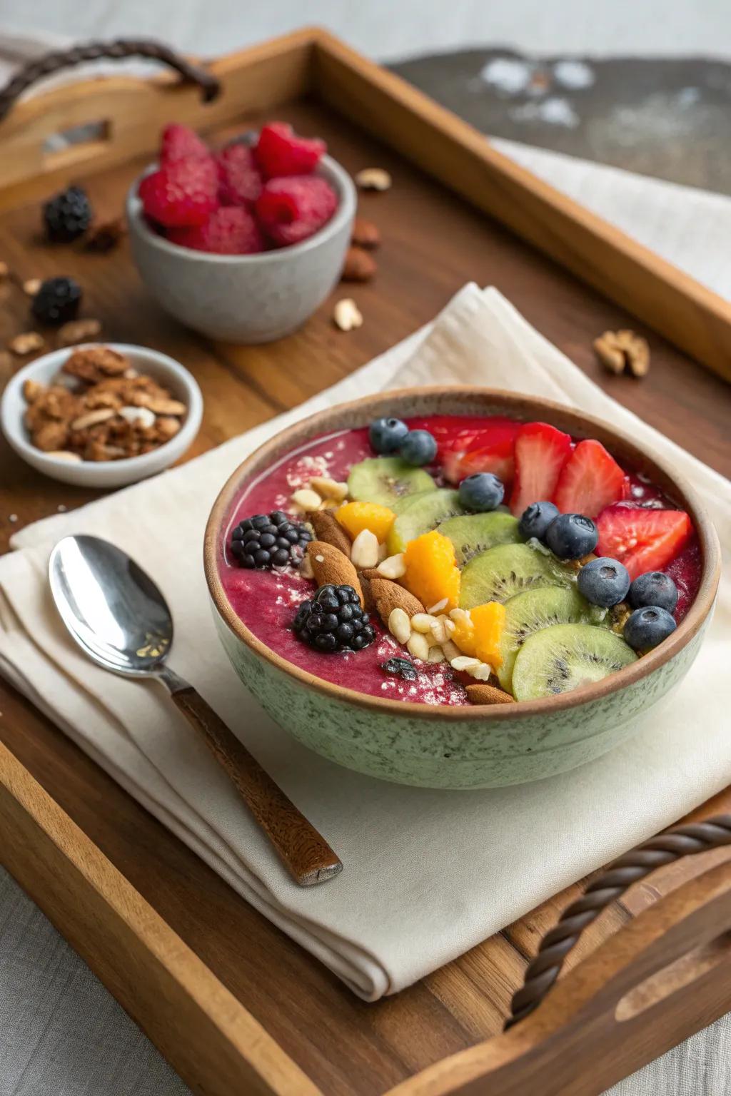 Smoothie bowls are a wholesome and visually pleasing breakfast pick.