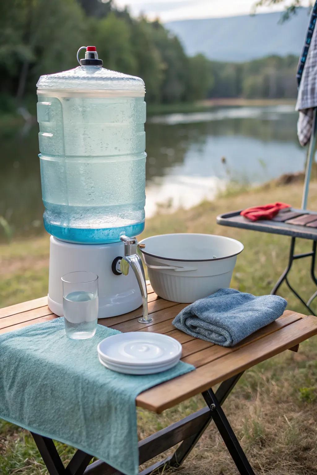 Easy access to water for cooking and cleaning.
