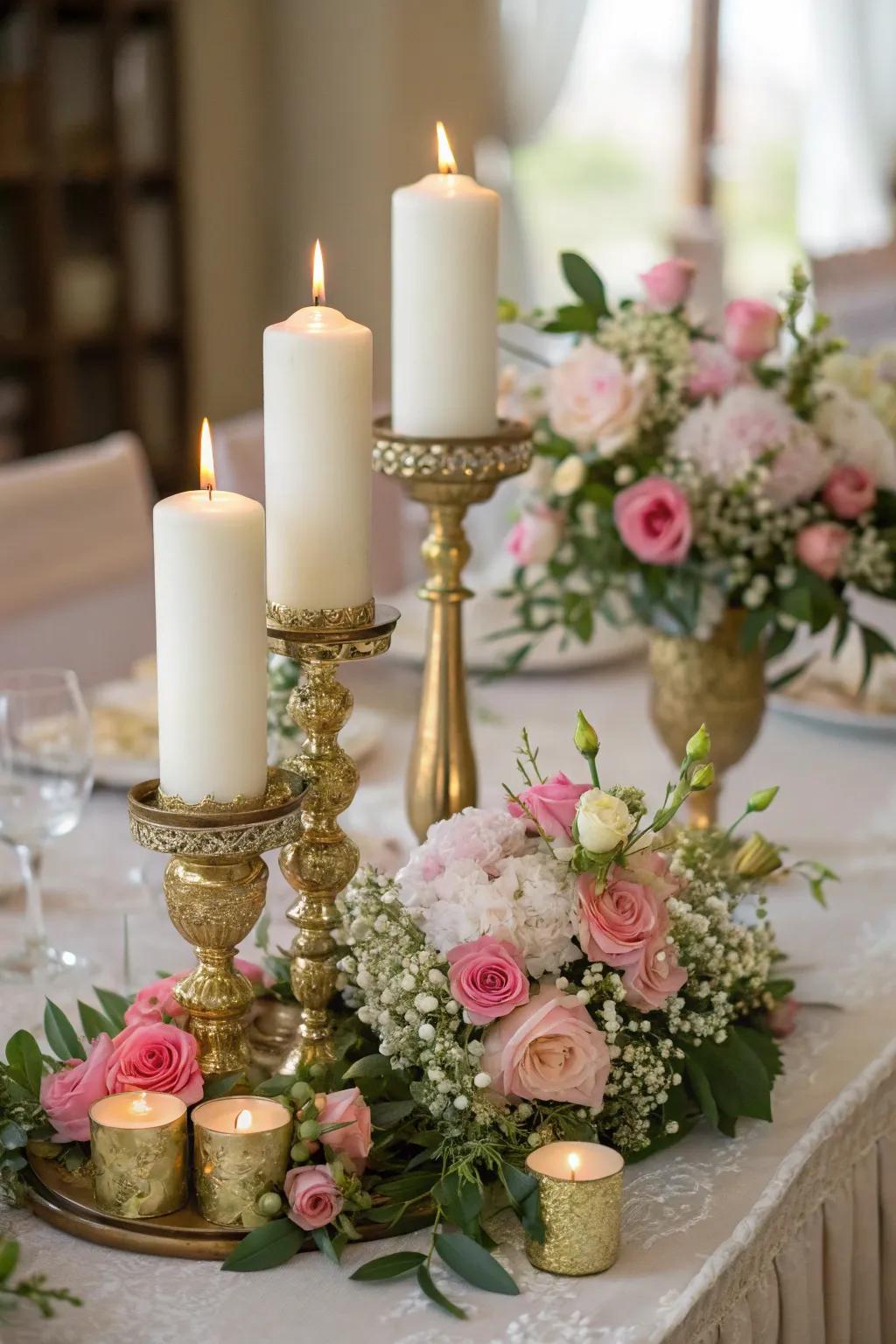 Impressive dining setting core featuring lights and gilded features.