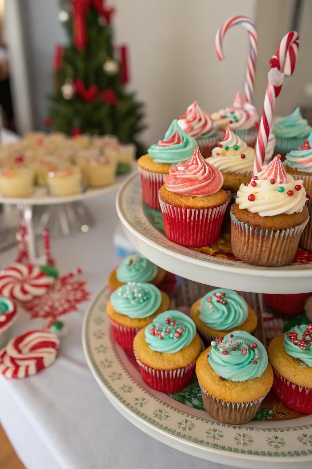Please guests with peppermint-laden small cakes.