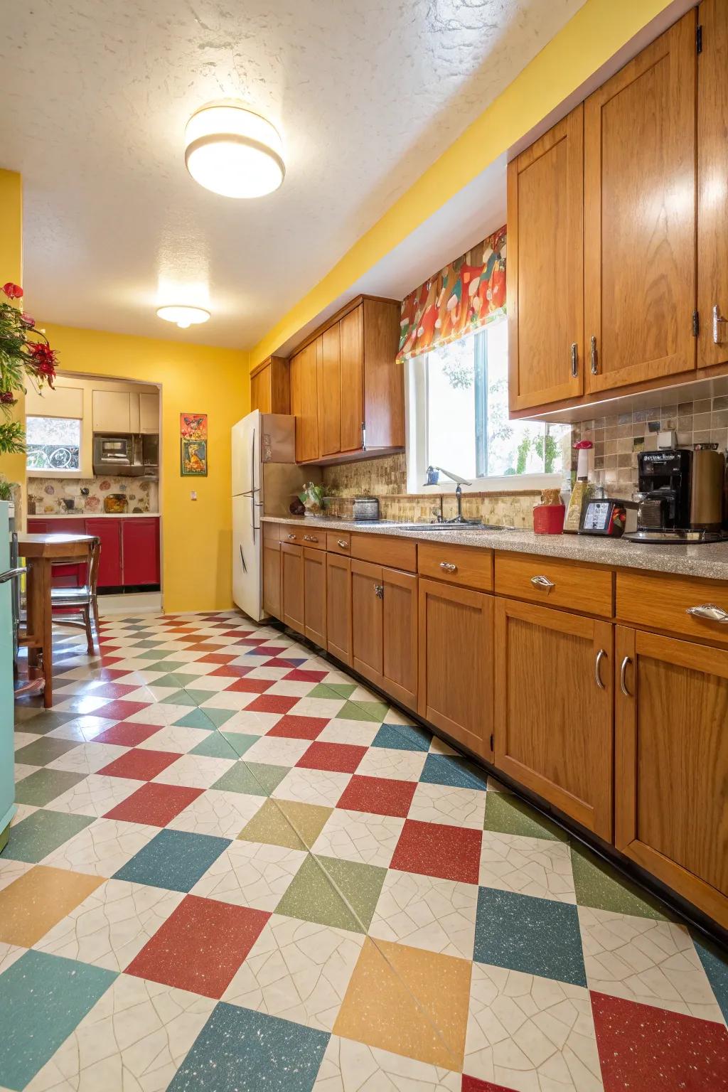 Oilcloth floors: vibrant and sustainable.