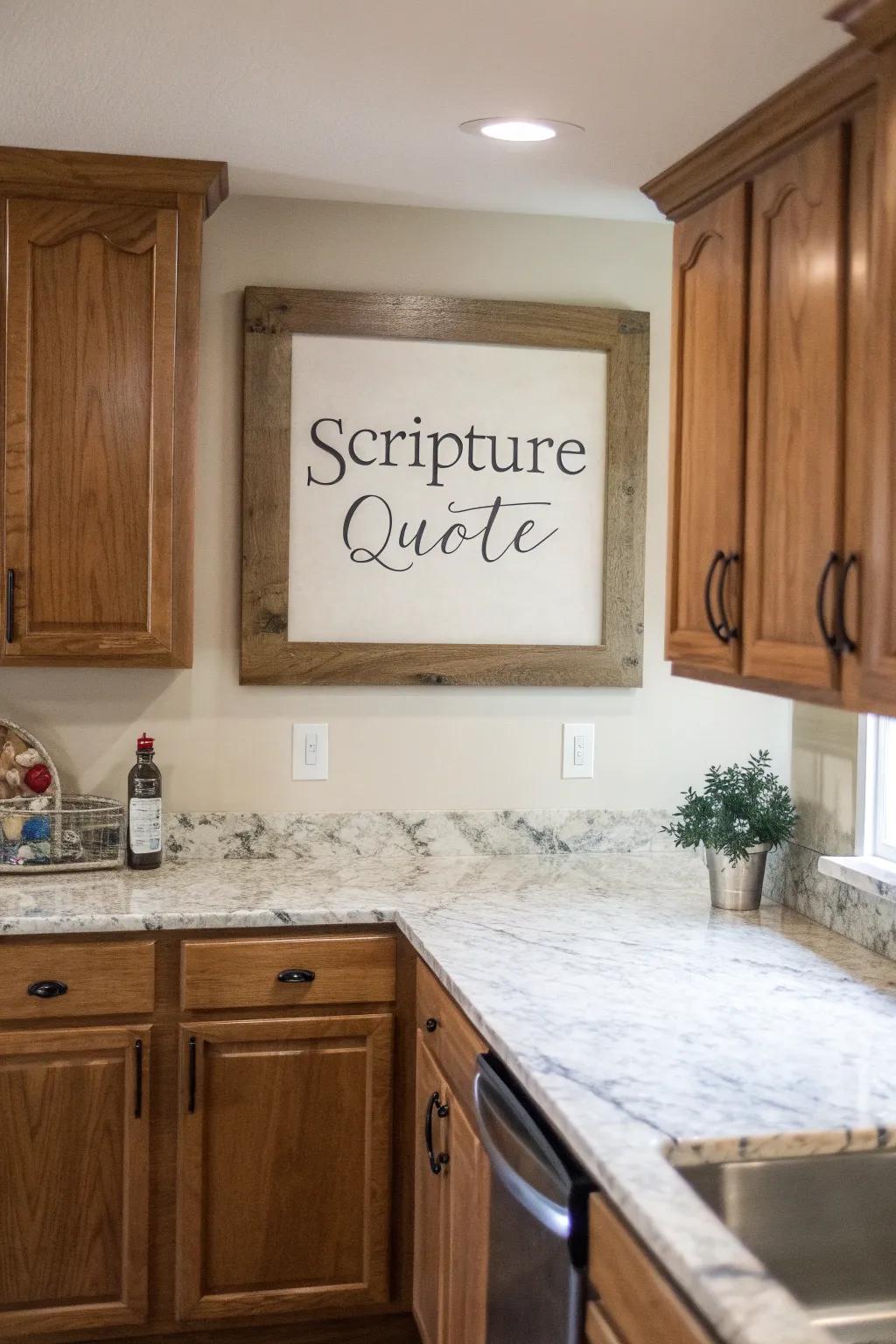 Scripture art provides daily inspiration inside your home.