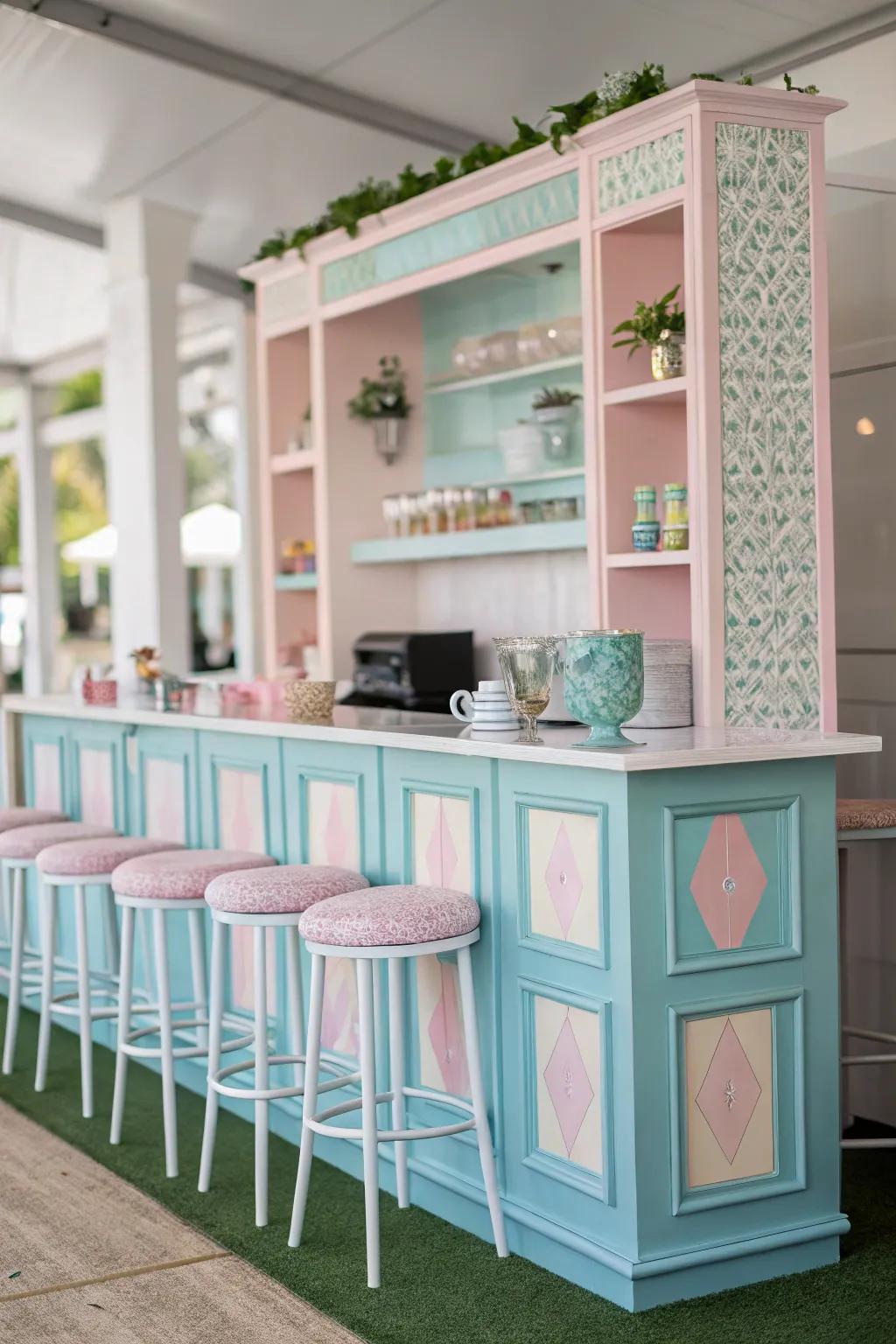 A chromatically synchronized java bar that complements the chamber.
