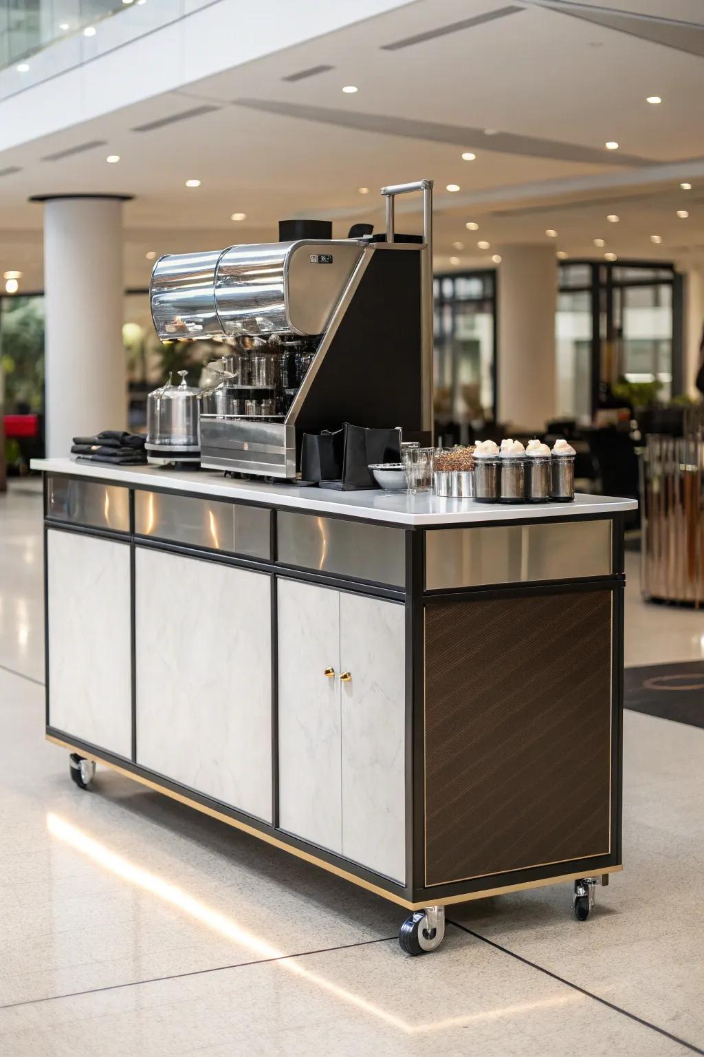 A sleek, modern cart for the modern home.