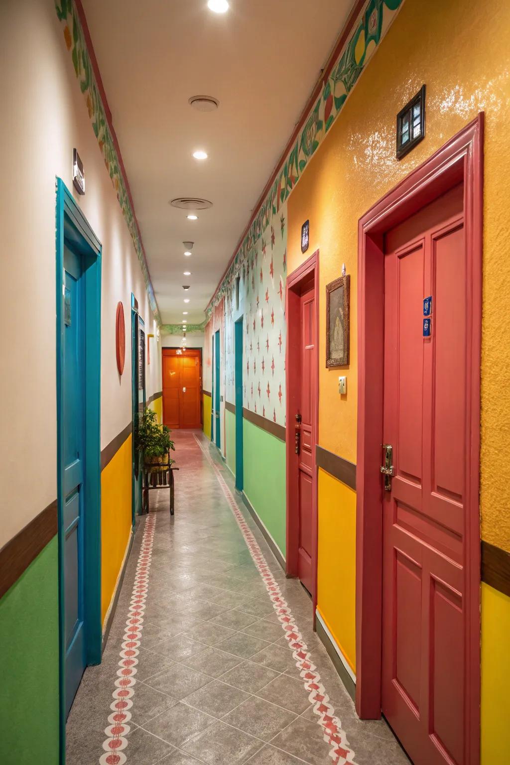 Contrasting trims make structural characteristics pop.