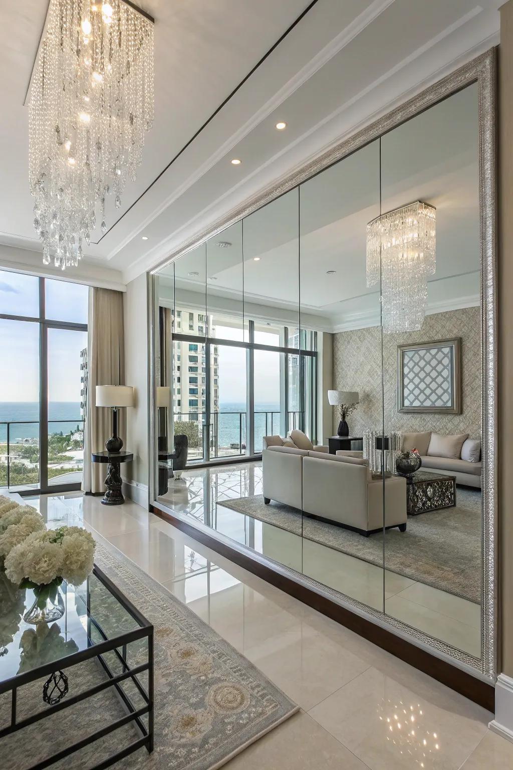 Reflecting panels enhance brightness and a sense of spaciousness.