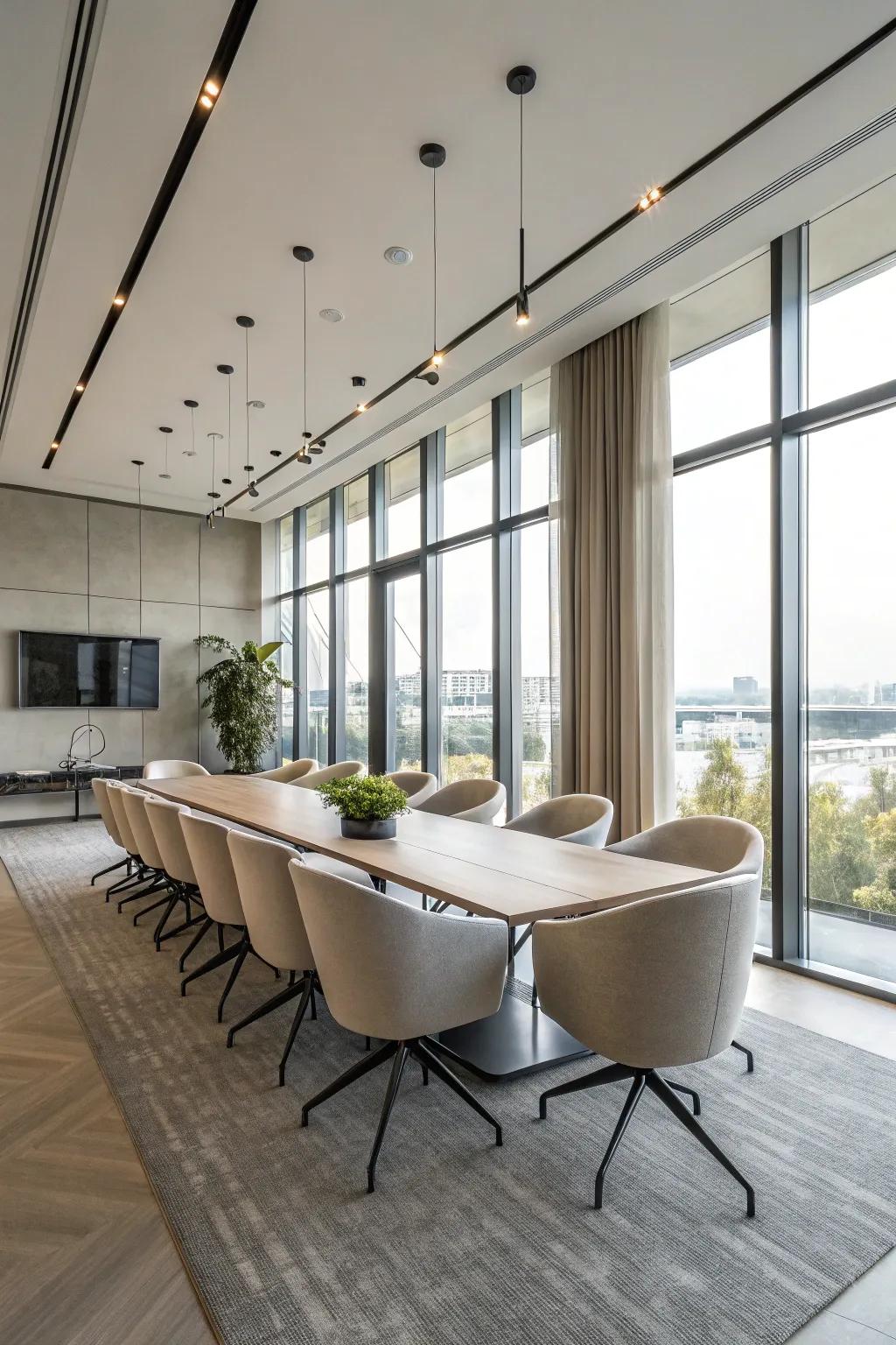 Understated designs add a touch of sophistication to meeting spaces.
