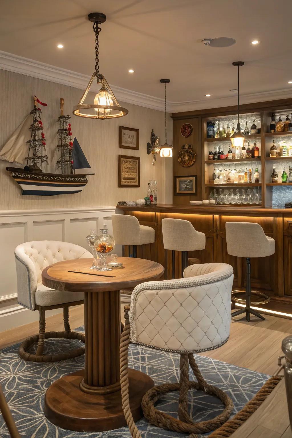 Use a distinctive theme to express your individuality in your bar.