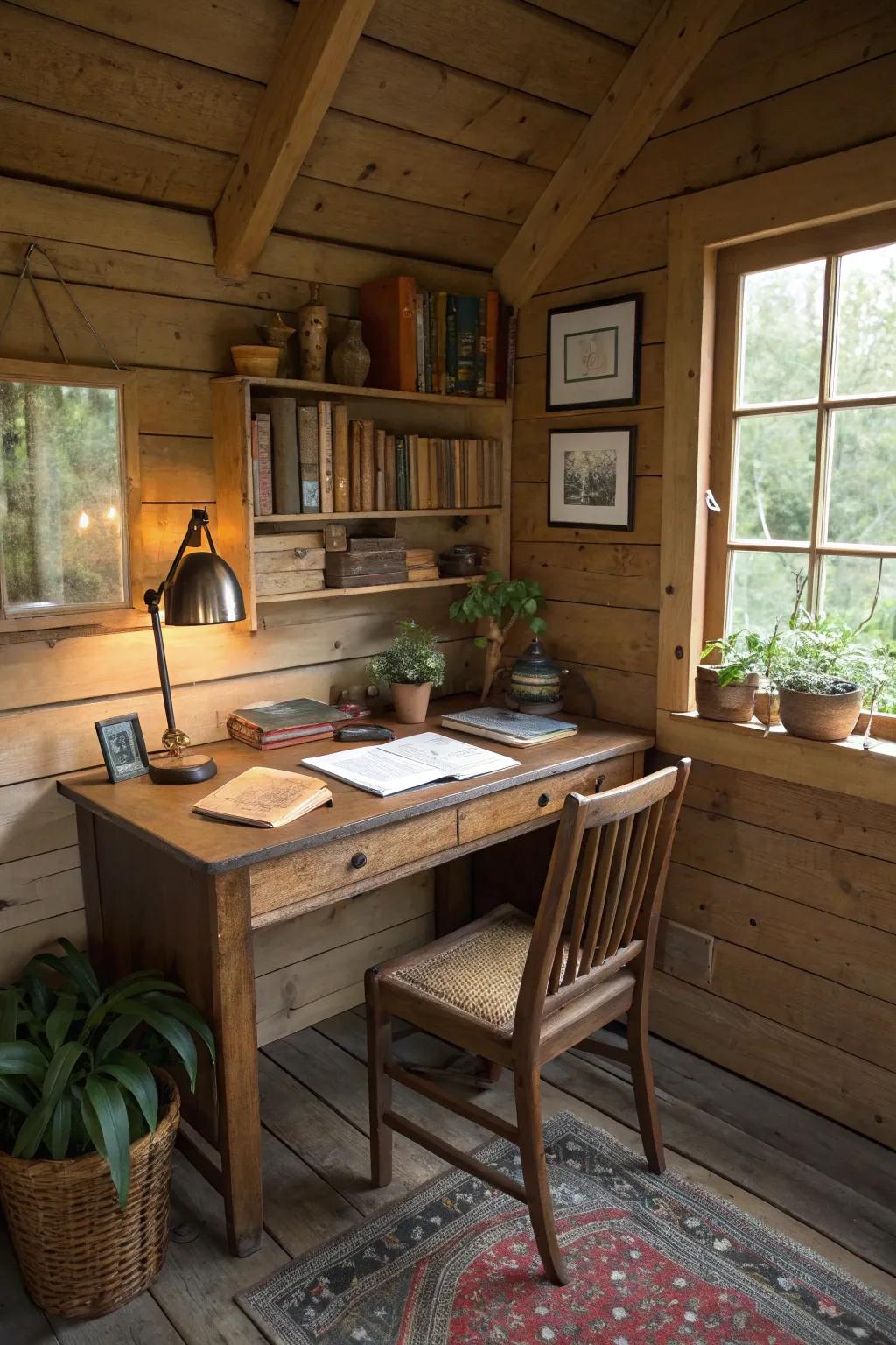 Seek inspiration in a secluded writer's space in your shed.