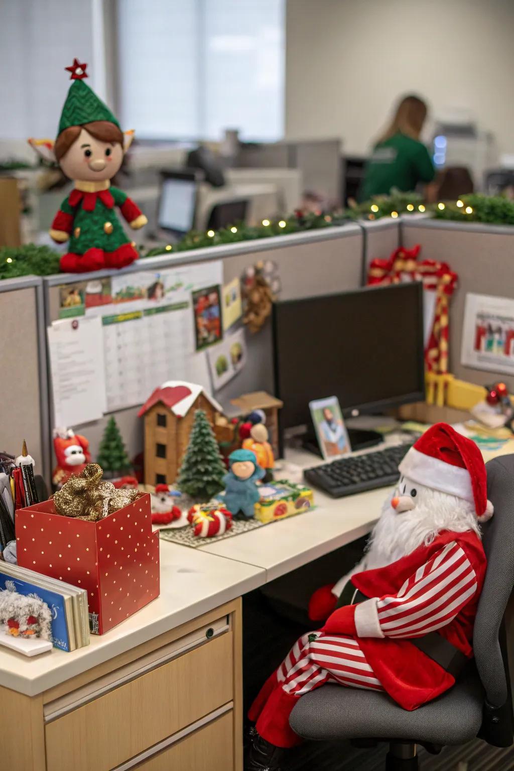 Recreate Santa's studio at your workstation for a celebratory sensation.