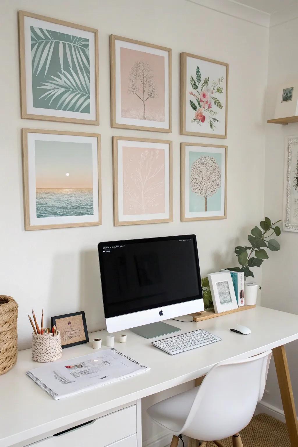 Wall art injects personality into your personal computer arrangement.