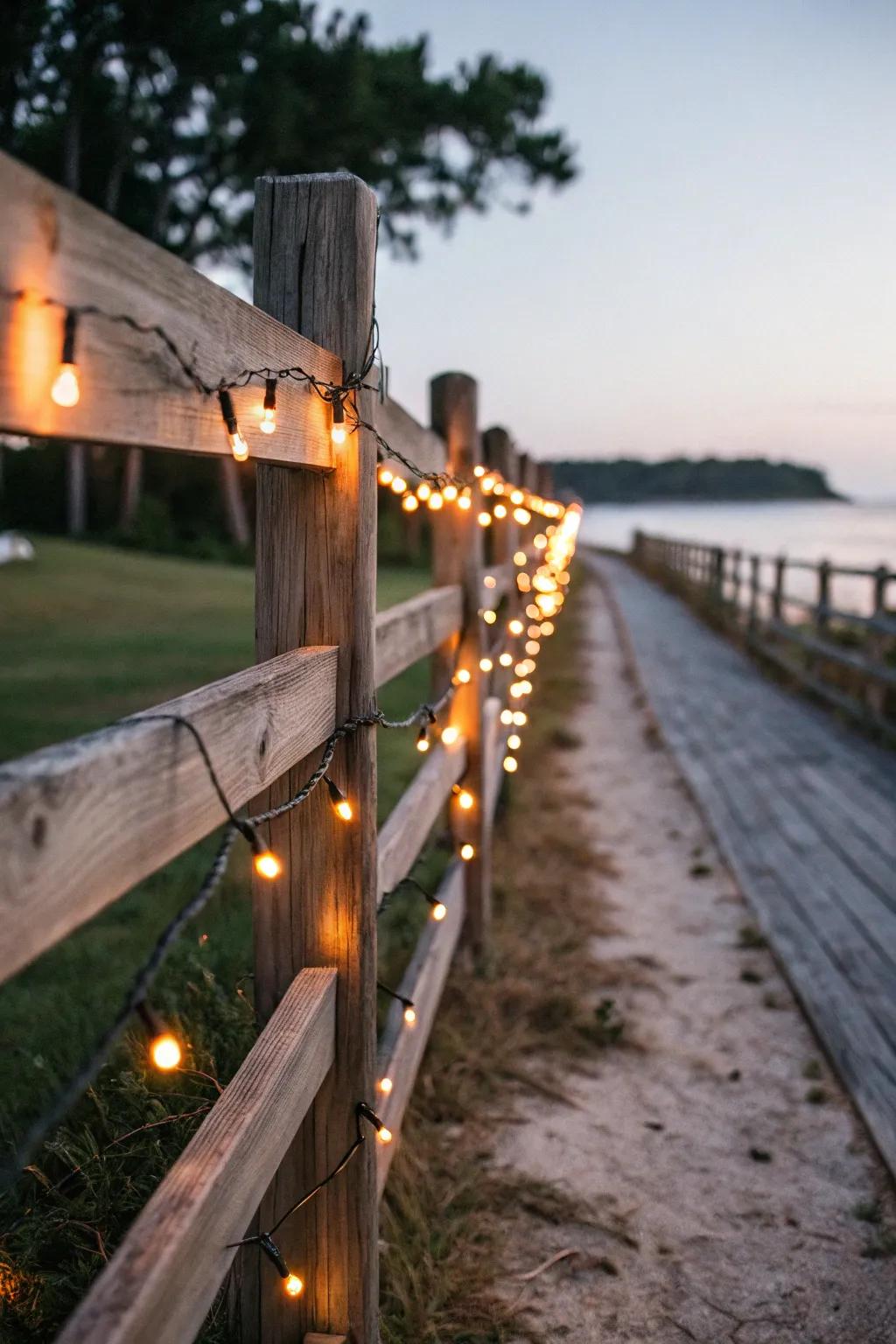 Luminary components are capable of transforming your fence into a captivating backdrop.