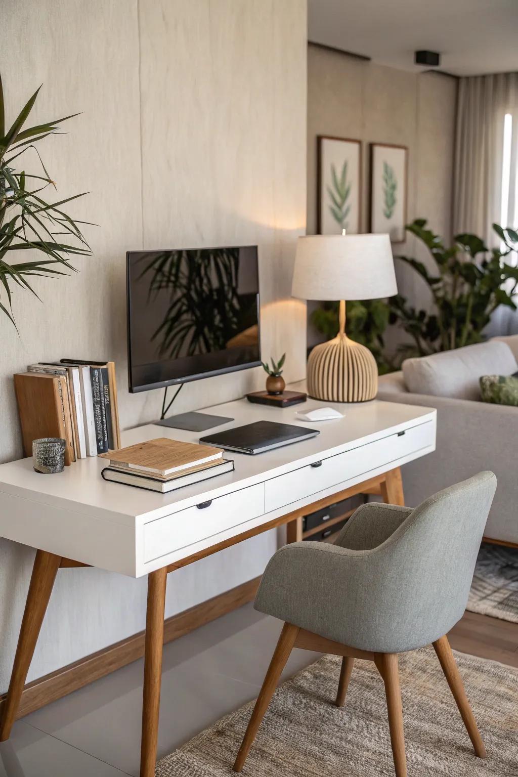 A simple design can make a calm and focused work environment.