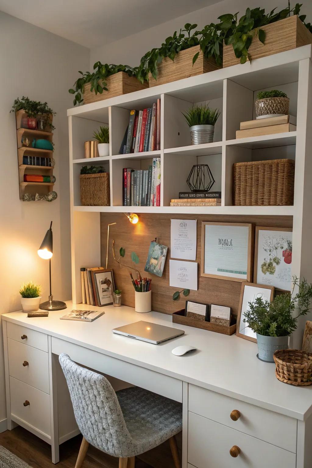 An organized desk maximizes output and concentration.