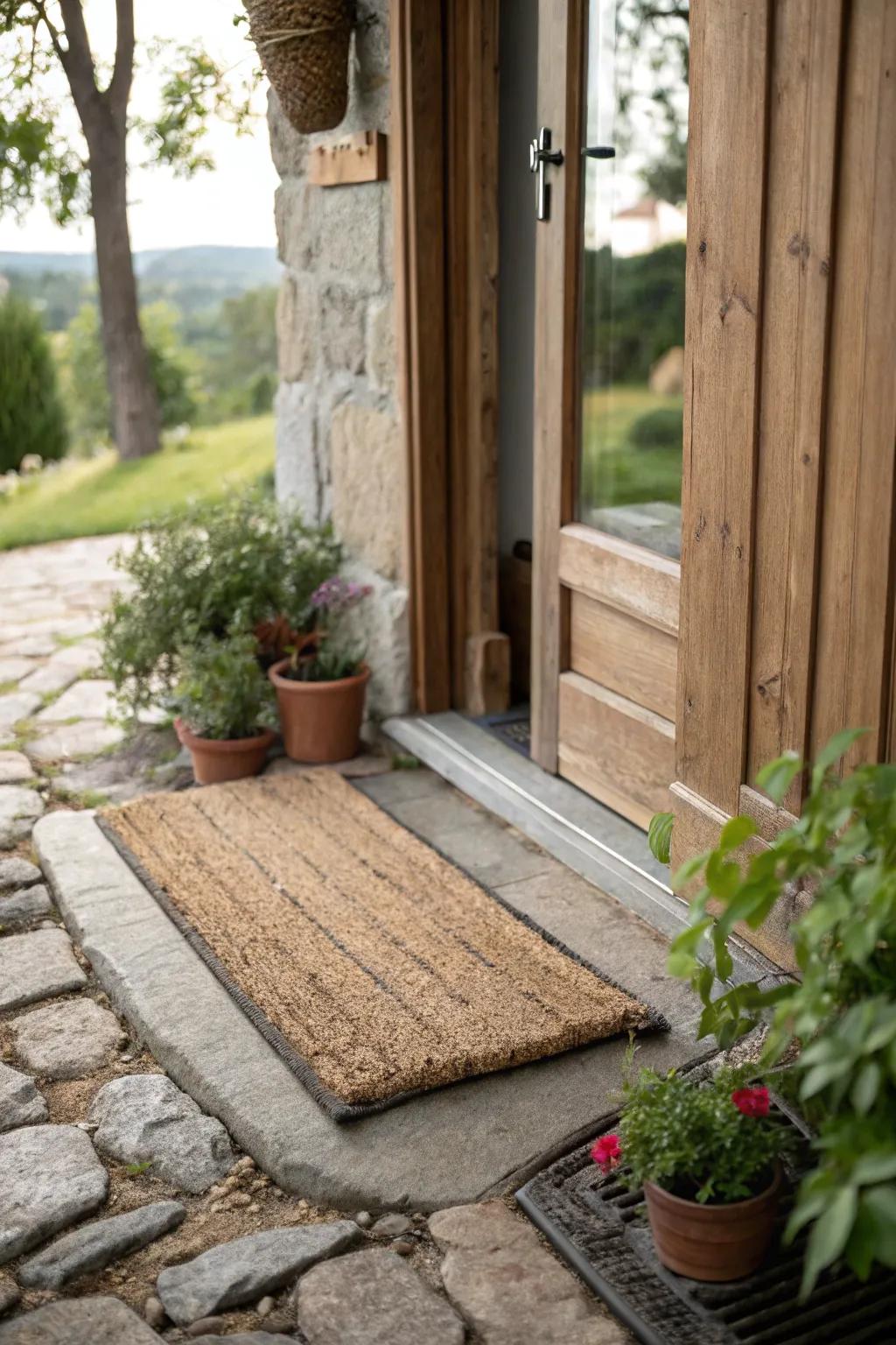 Eco-friendly doormats provide a sustainable and stylish entrance