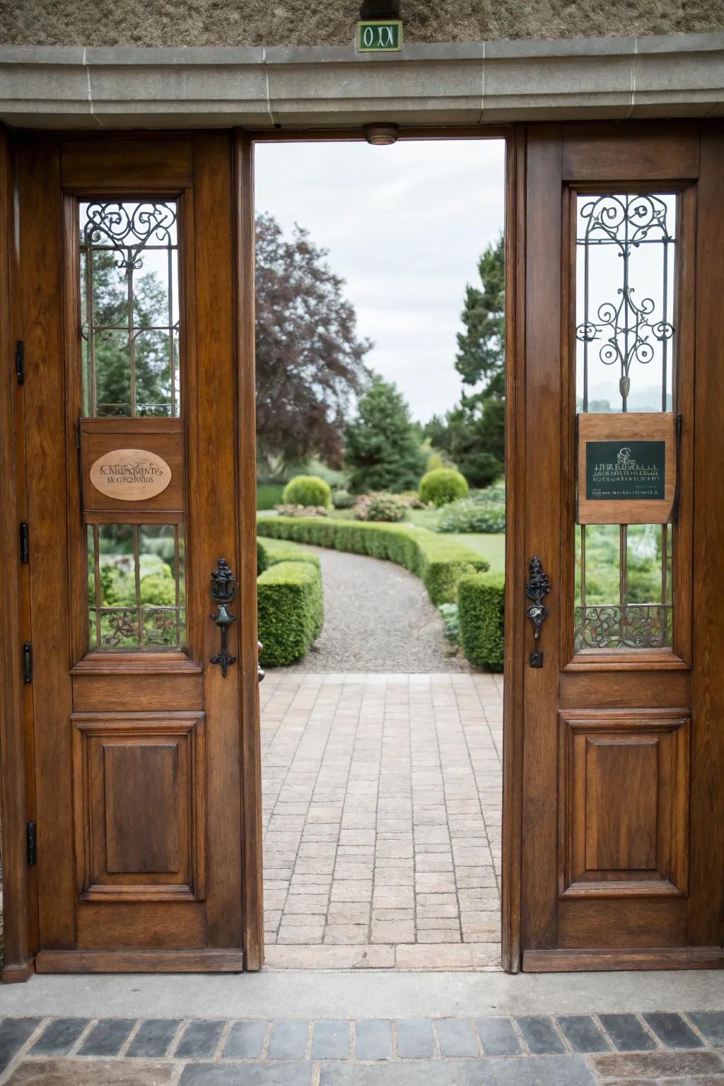 Individualized inscriptions deliver a personal touch, warmly welcoming guests.