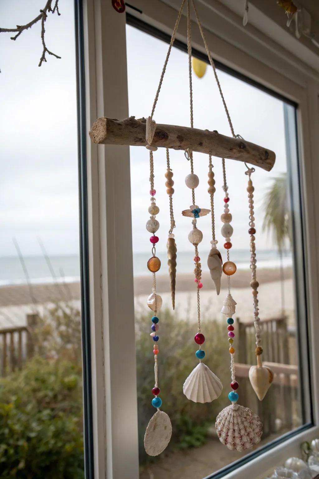 Timber mobiles bring a hint of the coast to your residence.